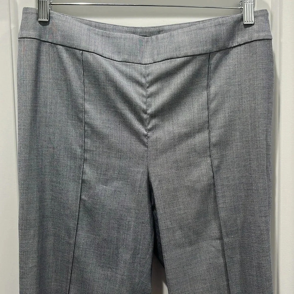 St. John Emma Gray Straight Leg Trousers Sz 10 - Picture 2 of 9
